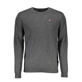 Napapijri Gray Wool Men Sweater -   -  Napapijri.